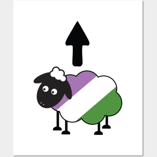 Genderqueer Sheep of The Family LGBTQIA Pride Posters and Art